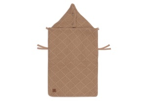 Sac de dormit pentru bebelusi Jollein, model Check Knit, Biscuit, cu fleece - Img 4