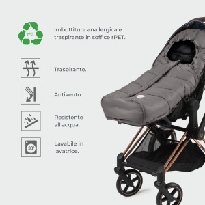 Sac de dormit universal Nuvita 9905 Junior One pentru scaune auto, bej, pentru copii 6-36 luni - Img 2