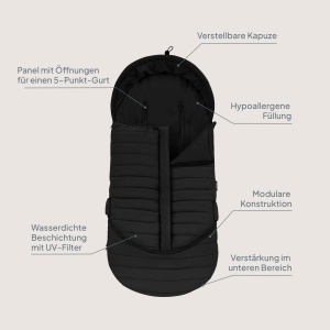 Sac de iarna Lionelo Oli pentru carucior Universal pentru buggy si babywanne, impermeabil - Img 9