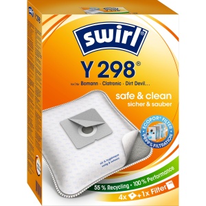 Sac vacuum Swirl Y 298 EcoPor, 4 bucati, 99,99 filtrare, rezistent