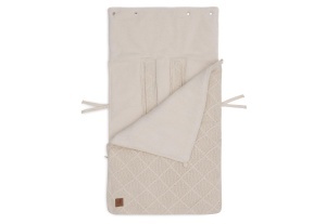 Sacul pentru picioare Jollein Check Knit, Oatmeal - pentru scaun auto si carucior - Img 2