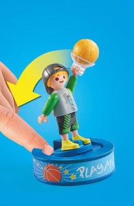 Sala de sport PLAYMOBIL City Life 71328 cu accesorii pentru fotbal, baschet si tenis - Img 8