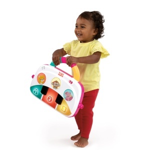 Saltea de joaca Bright Starts 4-in-1 Groovin Kicks, Muzica, Lumini, 5 Jucarii - Img 4