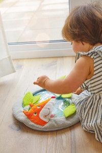 Saltea de joaca HABA Wasser-Spielmatte Waldfreunde pentru bebelusi umplere cu apa stimulare motorica - Img 6