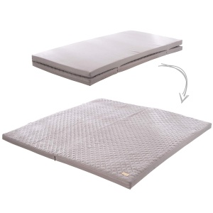 Saltea de joaca pliabila roba 60 x 120 cm, culoare antracit, cu husa detasabila