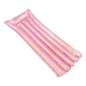 Saltea gonflabila Intex 171x53x15 cm, 100 kg, roz cu glitter
