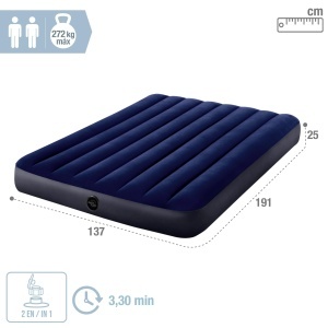 Saltea gonflabila Intex 64758 137x191x25 cm pentru interior si exterior suprafata catifelata - Img 4