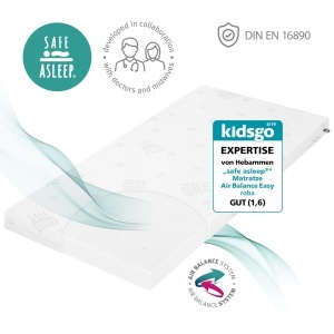 Saltea pentru copii roba COMFORT AIR ROLL 70x140 cm, cu protectie impotriva umezelii, alba - Img 9
