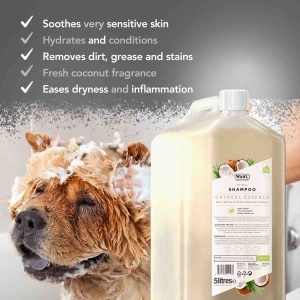 Sampon pentru caini Wahl Oatmeal Essence, 5 l, pentru piele sensibila - Img 5