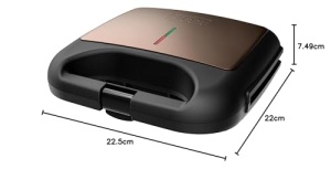 Sandwich Maker BLACKDECKER BXSA753 750W Placi Antiaderente Compact si Usor de Depozitat - Img 8