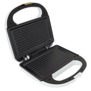 Sandwich maker Jocca Nature Line 750W alb finisaj bambus placi antiaderente - Img 4