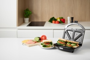 Sandwich Maker MPM MOP-50M 750W, 4 Sandwichuri, Antiaderent, Negru - Img 7