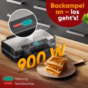 Sandwich Maker ProfiCook PC ST 1315, 900W, Placi Mari pentru XXL-Toasts - Img 6