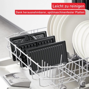 Sandwich-Waffel-Panini Maker Tefal SW383D10, 700W, Antiaderent, Negru - Img 7