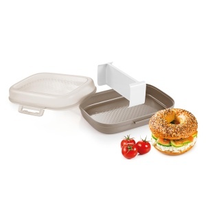 Sandwichbox Tescoma 4FOOD cu Trennwand, plastic reciclat, 15,2 x 20,1 cm - Img 4