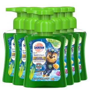 Sapun spuma pentru copii Sagrotan Aloe Vera, 6 x 250 ml, editie Paw Patrol