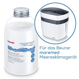 Sare de mare speciala Beurer 1250 g pentru utilizare cu aparatul de aer conditionat marin MK 500, peste 65 de oligoelemente, inclusiv cana de masurare pentru o mai buna dozare - Img 4