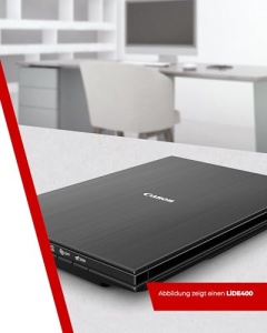 Scaner Canon Lide 400 (suport plat A4, senzor CIS, 4.800 x 4.800 DPI, sursa de alimentare USB, 5 butoane de scanare, suport pentru plasare verticala) negru - Img 11