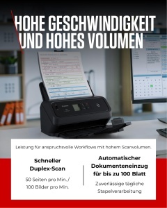 Scanner documente Canon imageFORMULA DR-C350, A4, 50 paginimin, design compact - Img 4