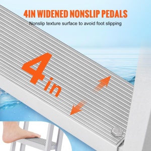 Scara de acces VEVOR cu 5 trepte, 159 kg capacitate, din aluminiu, cu suprafata antiderapanta - Img 4