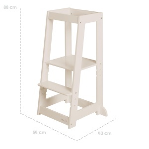 Scara de invatare Lernturm Monti Step - Tritthocker pentru copii, 80 kg, lemn Cashmere - Img 3