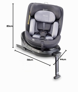 Scaun auto babyGO Move360, I-Size, 40-150 cm, gri - Img 8