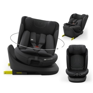Scaun auto copii Kinderkraft I-GROW 2 PRO, 0-36 kg, rotire 360 grade, Isofix, Negru