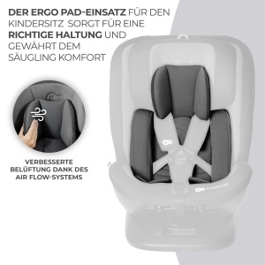 Scaun auto copii Kinderkraft XPEDITION2 i-Size 0-36 kg rotire 360deg Isofix negru - Img 9