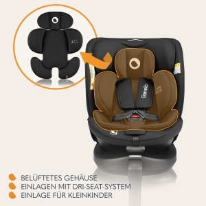 Scaun auto copii Lionelo Navy i-Size 360deg 40-150 cm ISOFIX reglabil confortabil - Img 5