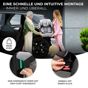 Scaun auto Kinderkraft COMFORT UP i-Size, pentru copii 76-150 cm, Negru - Img 4