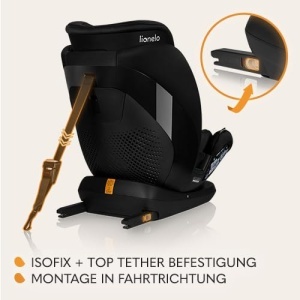 Scaun Auto LIONELO LAVENDER I-SIZE pentru copii 76-150 cm, cu ISOFIX - Img 3