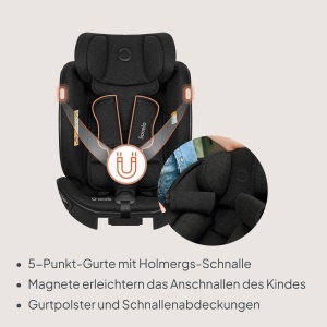 Scaun Auto Lionelo Moxie Next i-Size 40-105 cm, Rotativ 360, ISOFIX, Protectie Laterala - Img 9
