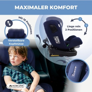 Scaun Auto Mobiclinic Pandafix, ISOFIX, 360 Rotire, Grupa 0-3, 0-36kg - Img 5
