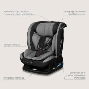 Scaun auto pentru copii LIONELO AART i-Size, 40-150 cm, cu suport pentru spate si ajustare cap - Img 12