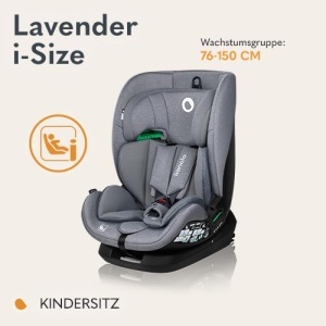 Scaun auto pentru copii LIONELO LAVENDER I-SIZE de la 76 la 150 cm conform standardului R129 i-Size montare ISOFIX in directia de mers si centura TT t - Img 2