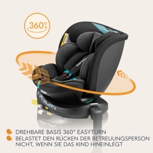 Scaun auto pentru copii LIONELO NAVY i-Size, 40-150 cm, rotativ 360, ISOFIX - Img 6