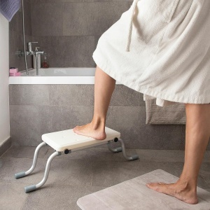 Scaun de dus 2 in 1 InnovaGoodsr scaun de dus antiderapant scaun de dus extensibil in 2 pozitii scaun de dus pentru varstnici maner fix scaun de dus M - Img 6