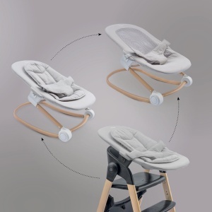 Scaun de masa babyGO Levels Newborn, ajustabil, pliabil, negru - Img 6