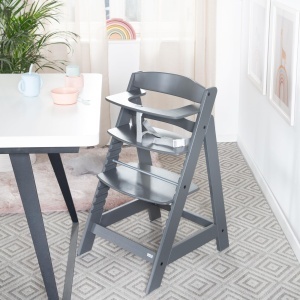 Scaun de masa Babyhochstuhl Sit Up Flex - din lemn, ajustabil, gri antracit - Img 4