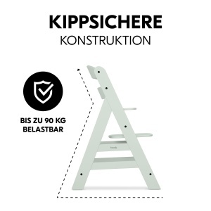 Scaun de masa copii Hauck Alpha Mint din lemn de fag reglabil 5 puncte de siguranta - Img 5