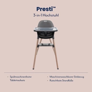 Scaun de masa Graco Presti, 3 moduri, greutate 4.7 kg, culoare Charcoal - Img 2
