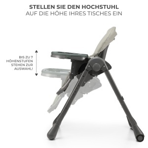 Scaun de masa Kinderkraft TUMMIE 2 in 1, adaptabil, gri - Img 6