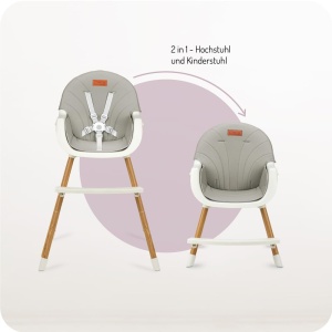 Scaun de masa pentru copii MoMi REKI 2-in-1, 6-36 luni, 5 puncte de siguranta - Img 3