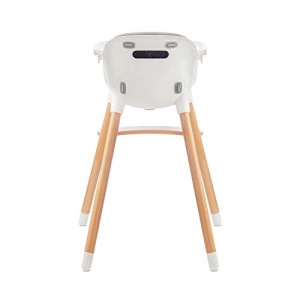 Scaun inalt Kinderkraft SIENNA 2 in 1, scaun inalt, scaun pentru copii, scaun combi, picioare din lemn, ham in 5 puncte, suport pentru picioare, tava detasabila, capace antiderapante pentru picioare, de la 6 luni la 4 ani, gri - Img 11