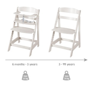 Scaun inalt pentru copii Babyhochstuhl Sit Up Flex, reglabil, din lemn, 6 luni - 70 kg, culoare Stone Washed - Img 9