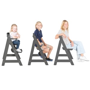 Scaun inalt roba 'Sit Up Click 'N' Flex' - Scaun inalt din lemn care creste odata cu copilul - Inchidere inovatoare cu clic - Antracit - Img 14