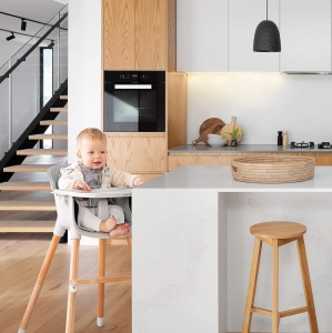 Scaun inalt si scaun pentru copii roba StyleUp Wood, gri, 2in1 - Img 8