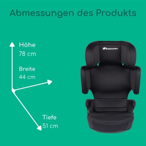 Scaun inaltator Bebeconfort Road Safe i-Size, Scaun pentru copii i-Size, instalare cu centura de siguranta, de la 3,5 ani pana la 12 ani, 15-36 kg, 100-150 cm, Negru complet - Img 8