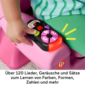 Scaun Interactiv Fisher-Price Laugh Learn, 120 melodii, 3 limbi - Img 3
