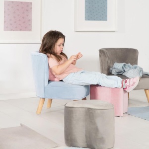 Scaun pentru copii roba Lil Sofa, culoare SkyHellblau, 27 cm inaltime - Img 7